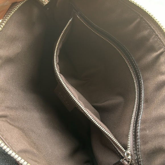 GUCCI BROWN CANVAS WEB REINS SHOULDER BAG - Picture 12 of 12